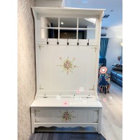 (售完)彩繪玄關隔間櫃,衣帽架,穿鞋椅-