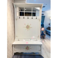 (售完)彩繪玄關隔間櫃,衣帽架,穿鞋椅-