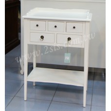 英式橡木小五抽書桌