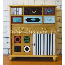 復古彩色造型多斗櫃