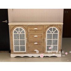鄉村復古拱型門片餐邊櫃