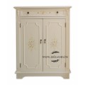 美式鄉村彩繪鞋櫃-白色