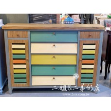 美式鄉村彩色鞋櫃