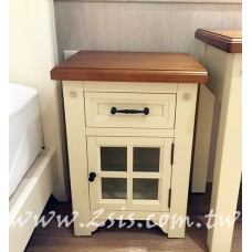 萊茵雙色格子床頭櫃