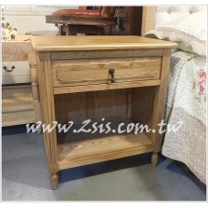 南法鄉村實木一抽床頭櫃