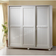 美式鄉村八尺推拉門衣櫃