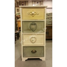 鄉村刻花四抽櫃