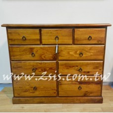 實木多抽收納/九斗櫃