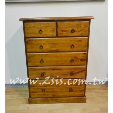 實木收納六斗櫃