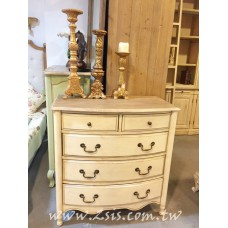 鄉村復古刷舊收納五斗櫃       