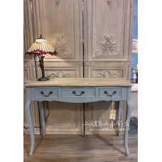 南法鄉村妝桌、玄關桌-灰藍
