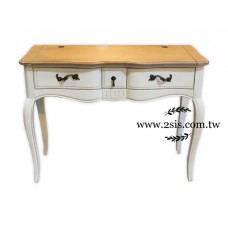 法式鄉村掀鏡式雙色化妝台