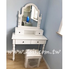 美式鄉村洗白化妝台/梳妝台