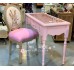 法式蕾絲雕花飾品桌/化妝台(粉紅色)