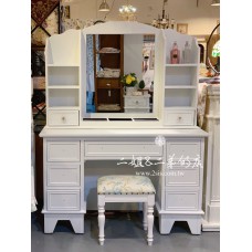 美式鄉村收納大化妝台     