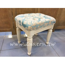 美式鄉村布扣化妝椅