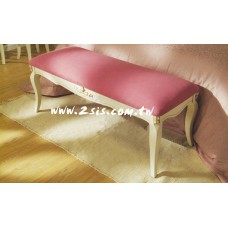 英式洗白床尾椅