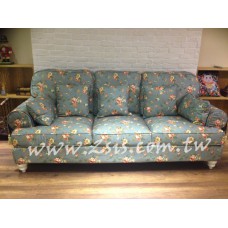 鄉村三人布沙發
