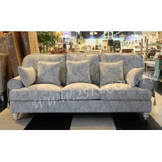 鄉村刺繡布三人座沙發