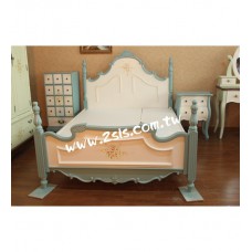 鄉村彩繪雙人床