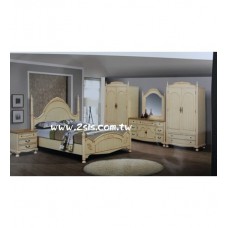 鄉村彩繪雙人床