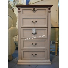 卡尼實木仿古雙色五斗櫃