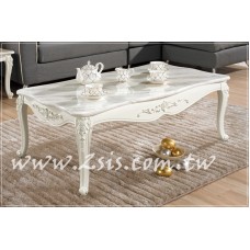 鄉村雕花虎腳石面大茶几