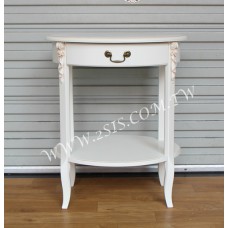 品歐洗白單抽橢圓几