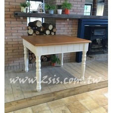 雙色鄉村方桌100公分