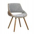 北歐現代布餐椅(胡桃實木腳) 北歐現代布餐椅(胡桃實木腳)