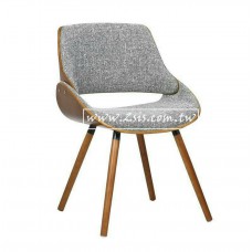 北歐現代布餐椅(胡桃實木腳)