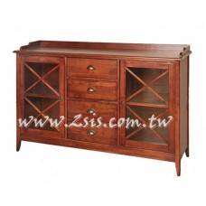 英式橡木雙門餐櫃/備餐櫃