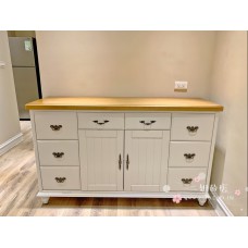 田園鄉村實木備餐櫃/餐邊櫃-藍