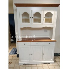  鄉村彩繪三門備餐櫃/餐邊櫃