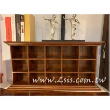 手工原木15格杯架/壁櫃