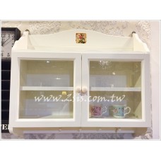 凱薩雙色雙門玻璃壁櫃