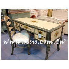歐式鄉村彩繪書桌/辦公桌