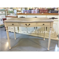 復古鄉村三抽書桌