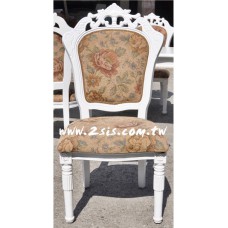 古典布面無扶手椅