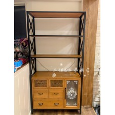 工業風鄉村展示櫃/書櫃