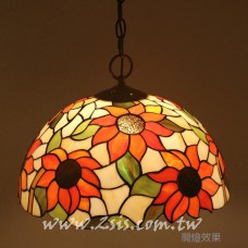 第凡內彩繪玻璃吊燈-太陽花