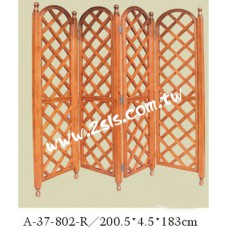 英式貴族實木屏風